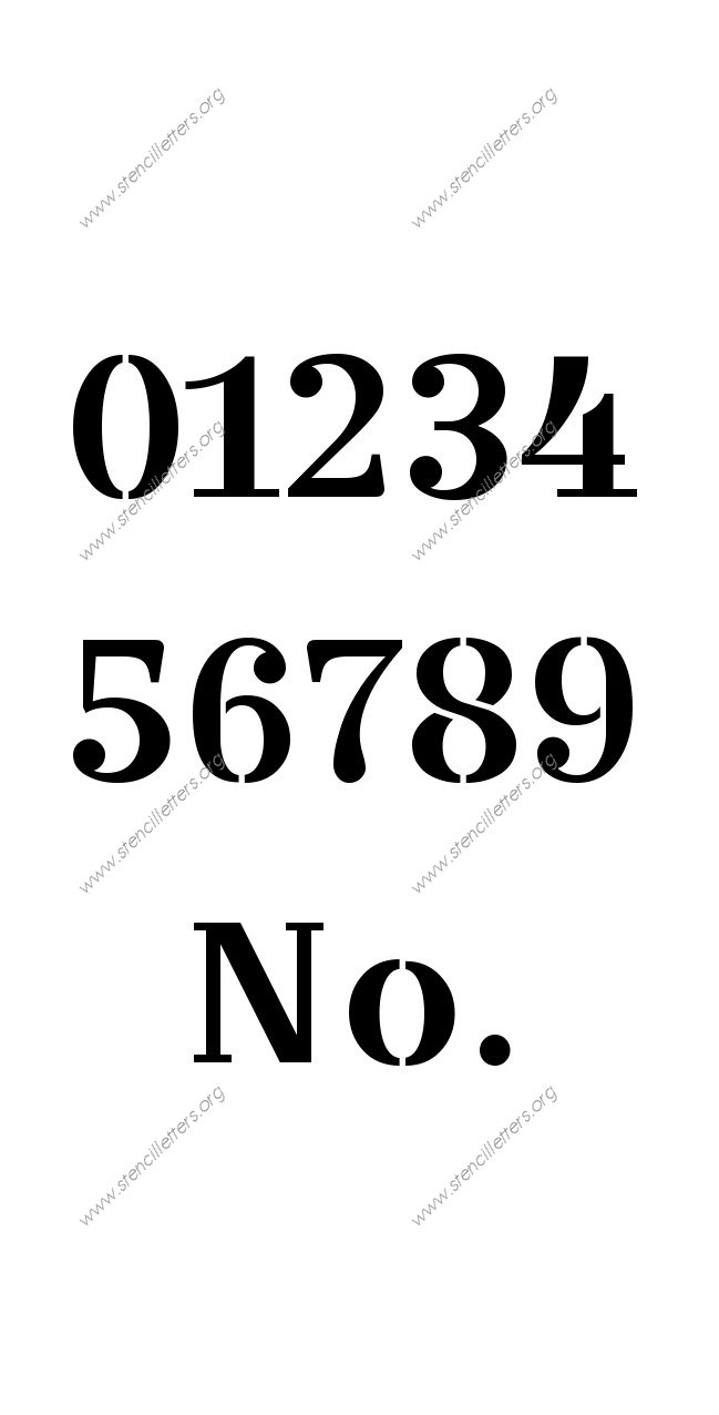 Wedding Script Number Stencil