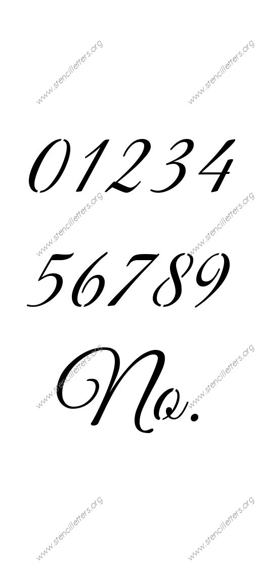 Elegant Calligraphy A to Z uppercase letter stencils