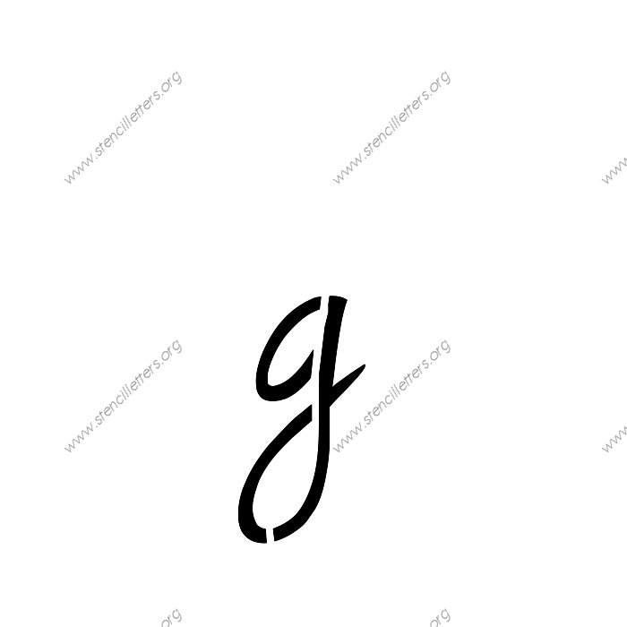 Casual Handwritten Cursive Uppercase & Lowercase Letter Stencils A-Z 1/