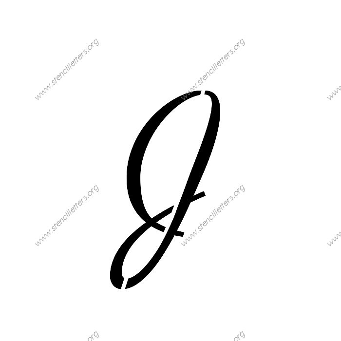 Retro Vintage Cursive Uppercase & Lowercase Letter Stencils A-Z 1/4 to