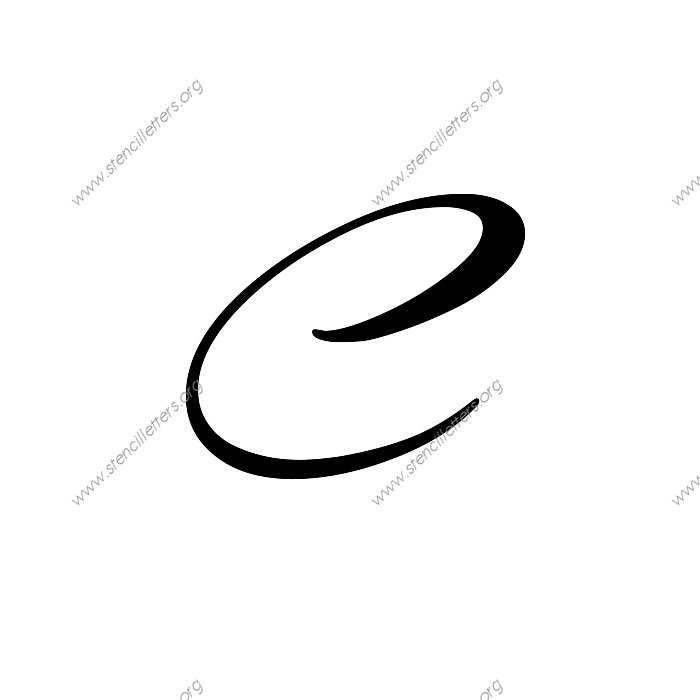 Brushed Cursive Uppercase Lowercase Letter Stencils A Z 1 4 To 12 