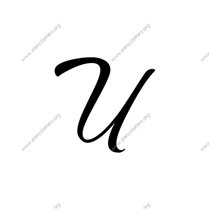 How to write a capital u in cursive