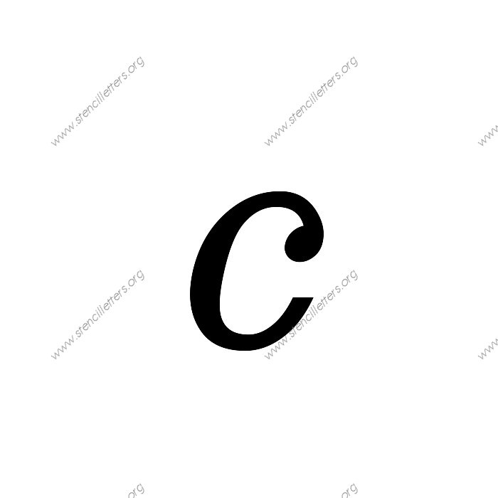 Sans-Serif Cursive Uppercase & Lowercase Letter Stencils A-Z 1/4 to 12