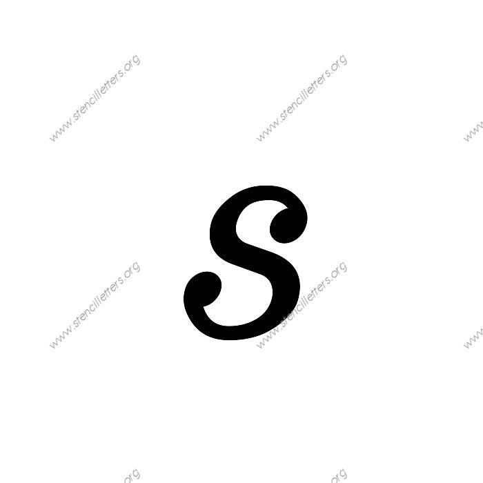 Letter Lowercase S Bubble Letters Lowercase S Letters Example