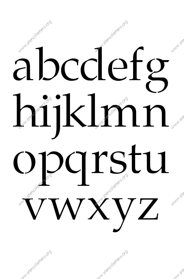 1990s Headline A to Z lowercase letter stencils
