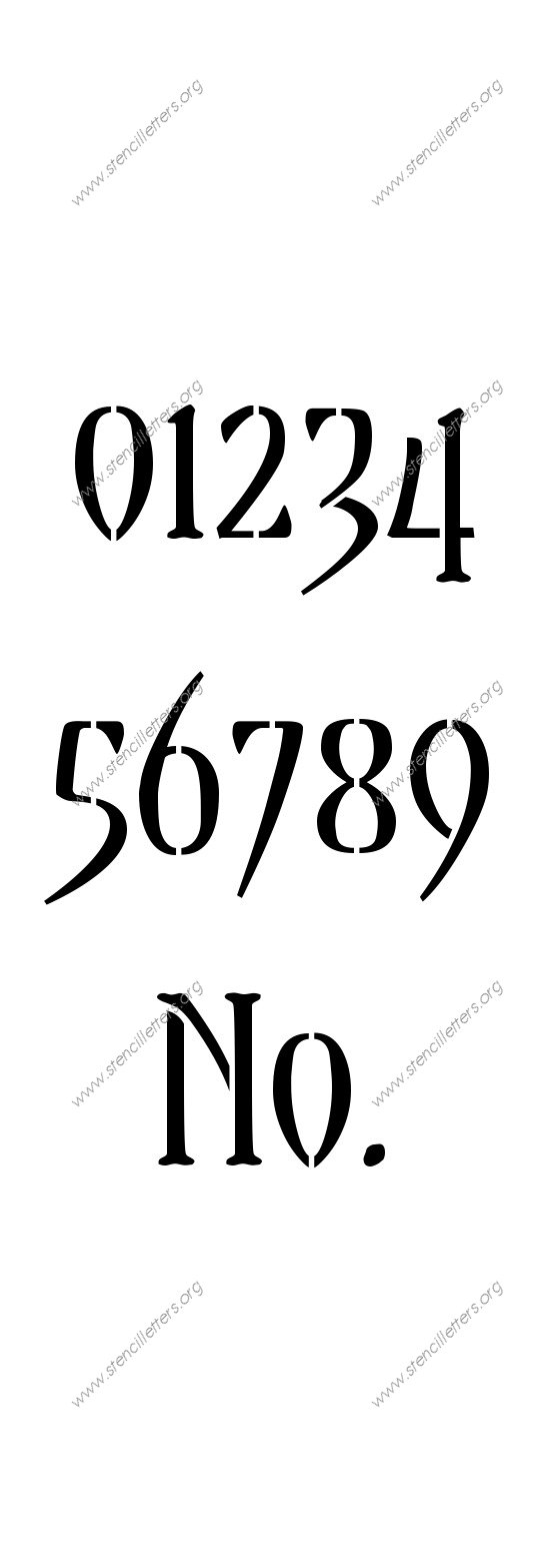 Gothic Decorative Number Stencil