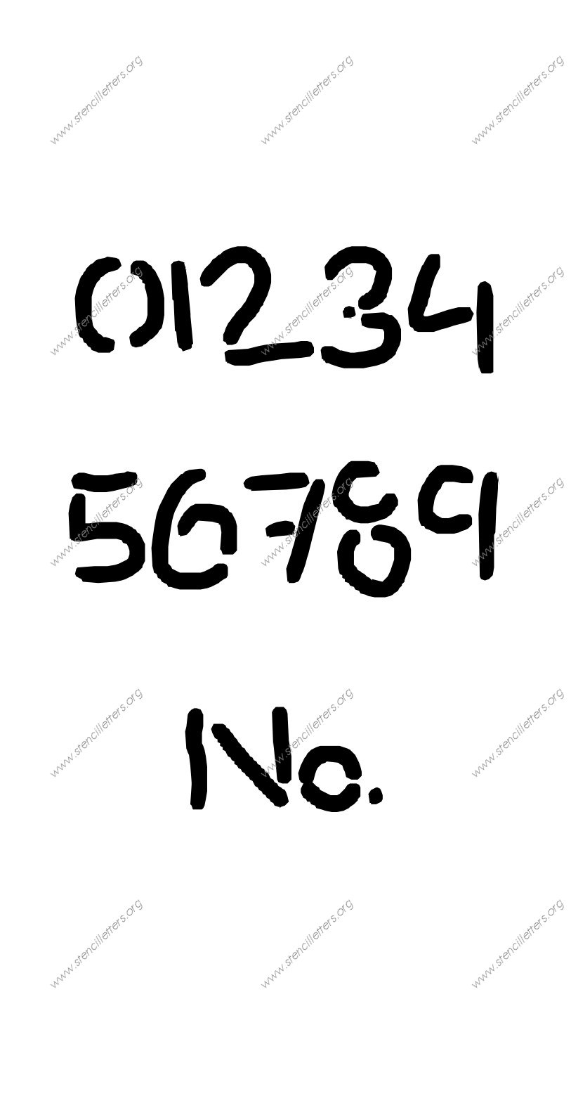 Rocky Novelty Number Stencil