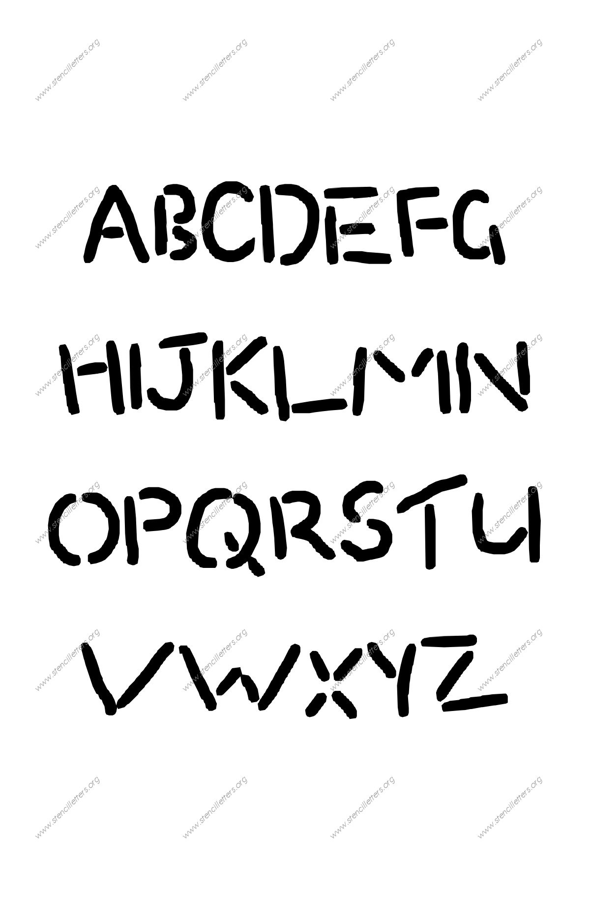 Rocky Novelty A to Z uppercase letter stencils