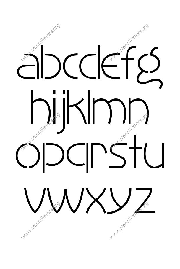 1930s Art Style A to Z lowercase letter stencils