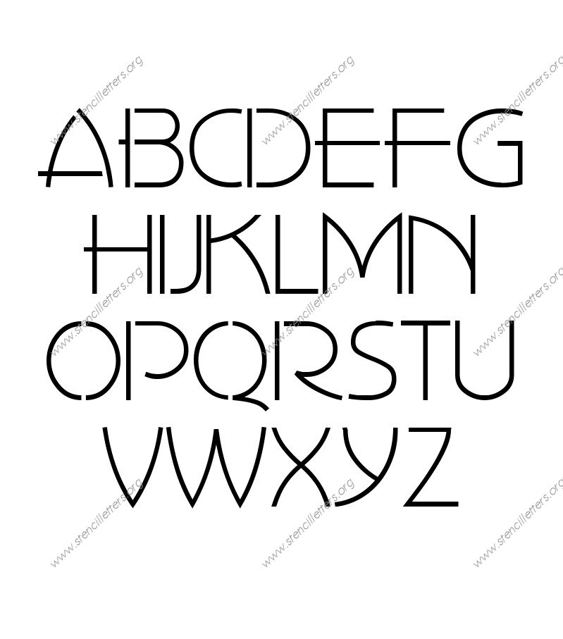 1930s Art Style A to Z uppercase letter stencils
