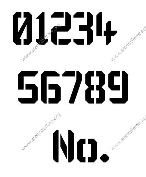Techy Modern Number Stencil