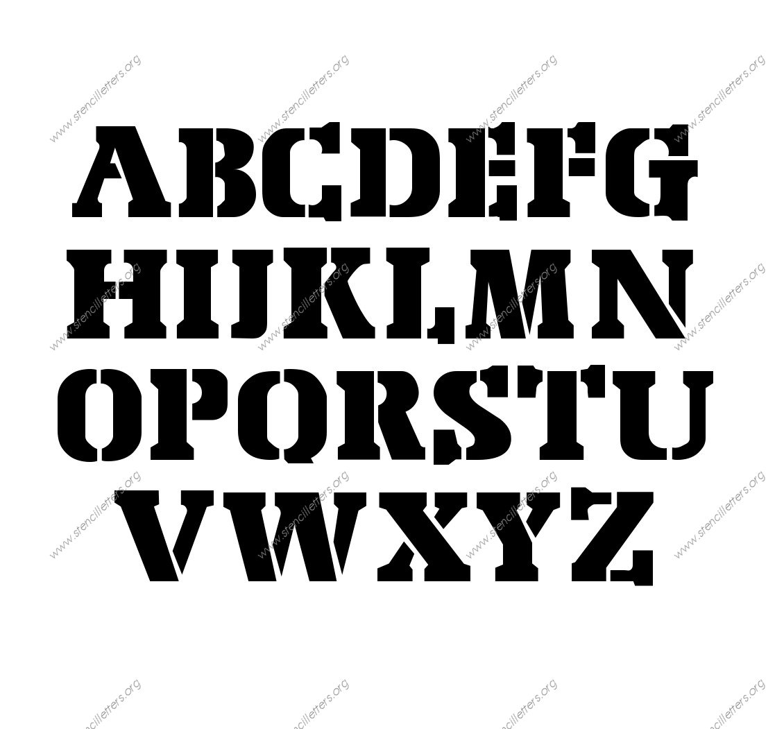 Air Force Army A to Z uppercase letter stencils