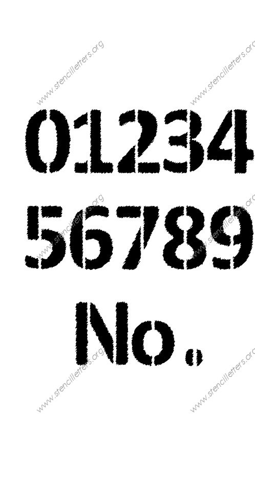 Woodcut Novelty Number Stencil