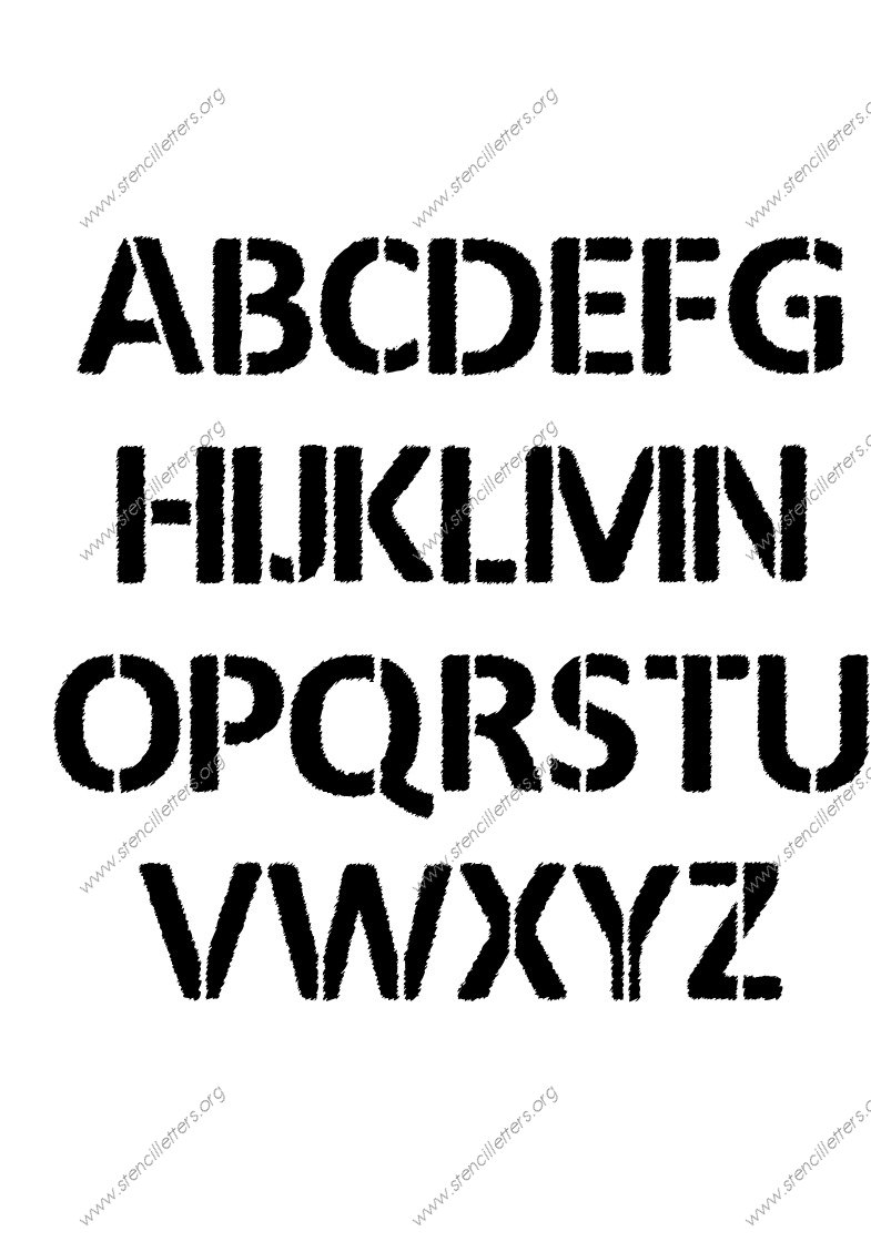 Woodcut Novelty A to Z uppercase letter stencils
