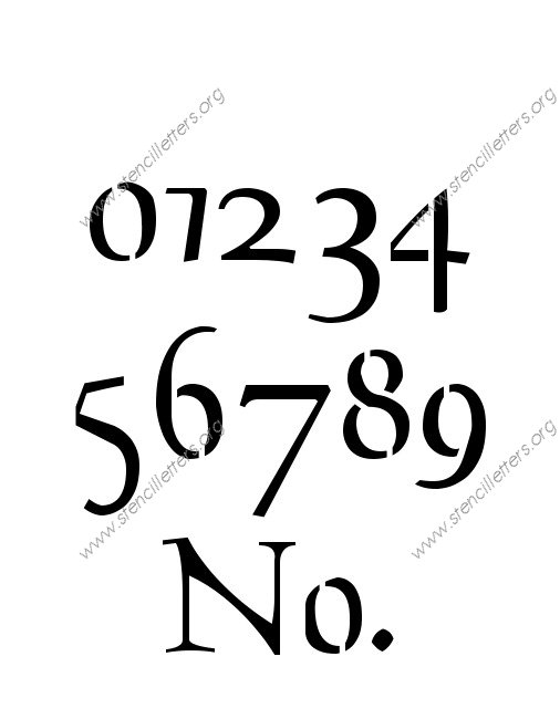 Decorative Celtic Number Stencil