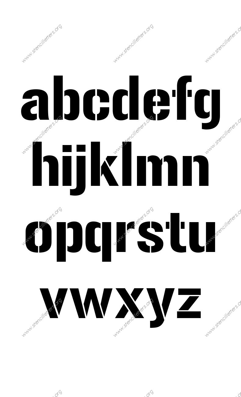 1970s Novelty A to Z lowercase letter stencils