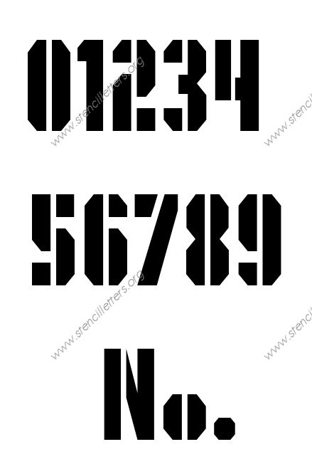 Octagonal Army Number Stencil
