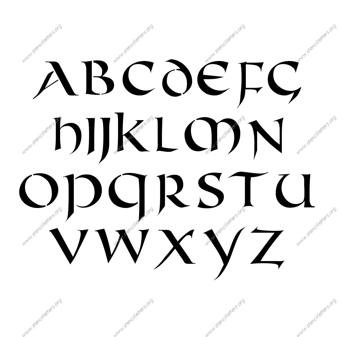 Celtic International Stencil Letter Set