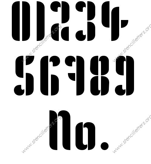 Gothic Headline Decorative Number Stencil