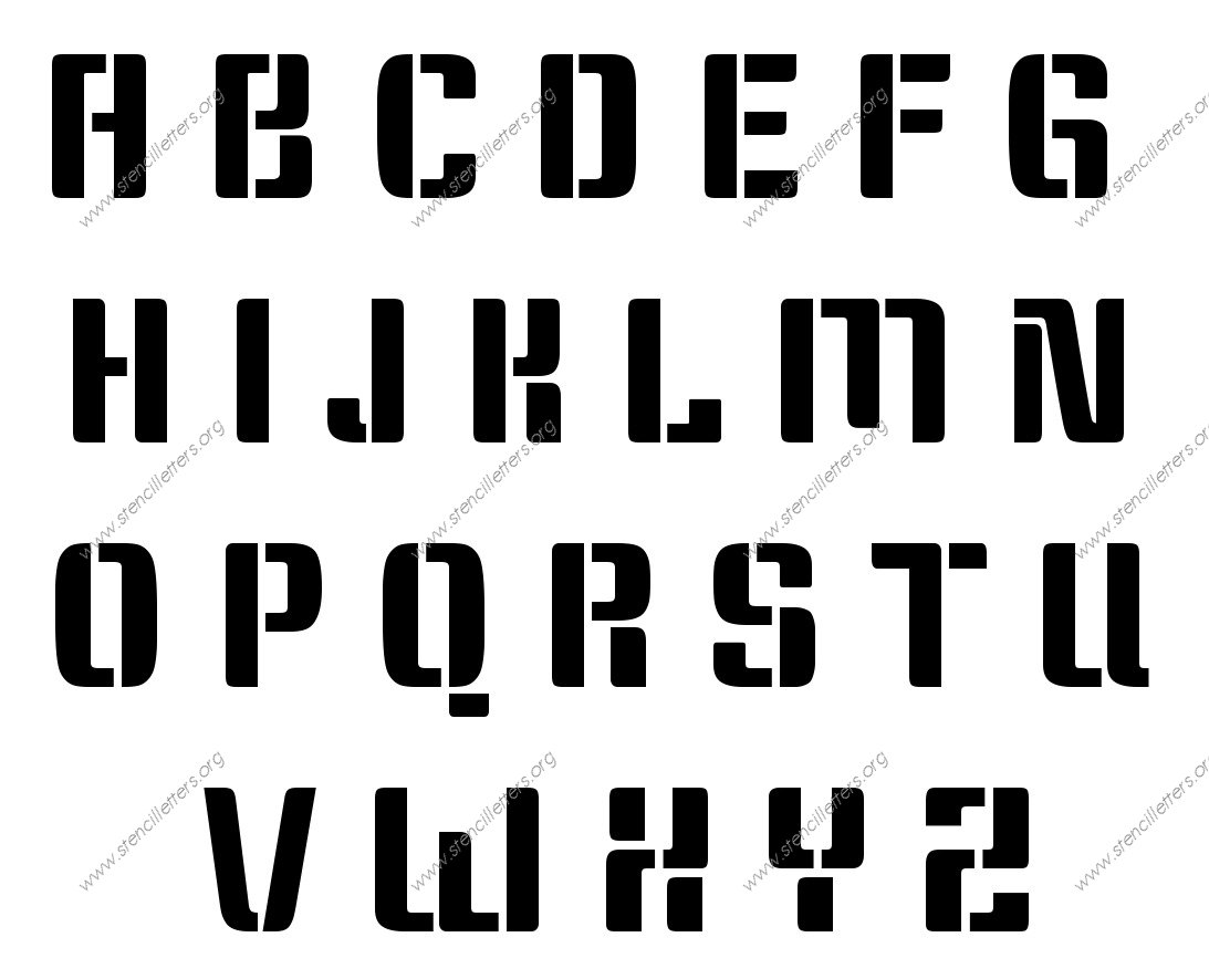 Stylish Modern A to Z alphabet stencils