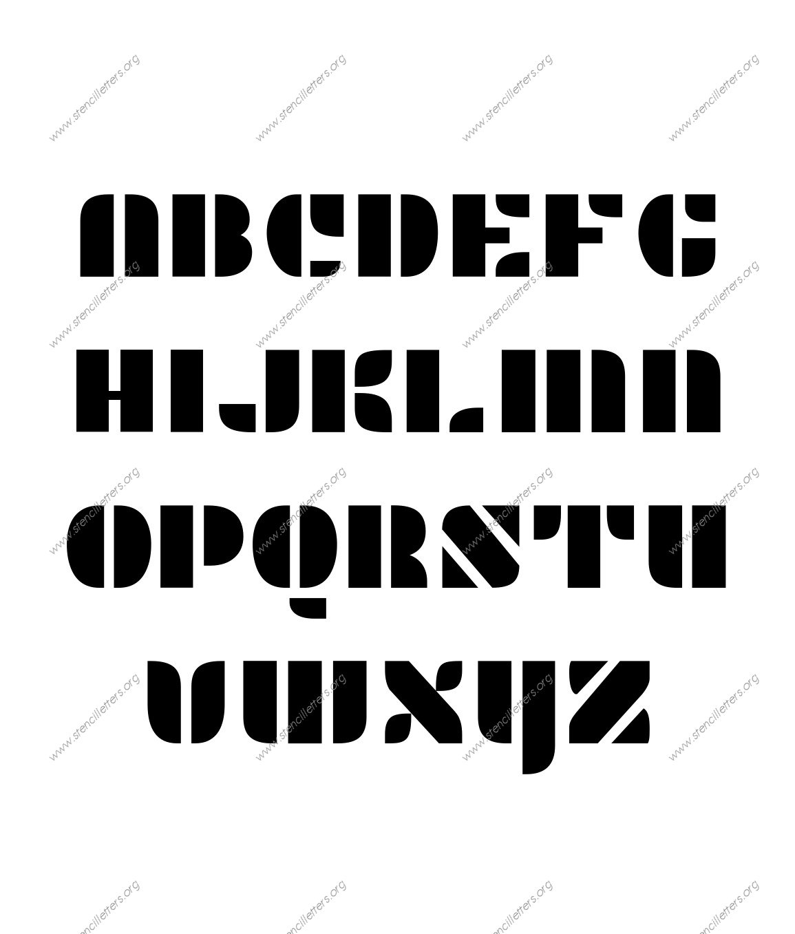Display Decorative A to Z alphabet stencils