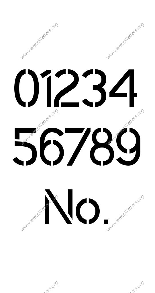 Clean Modern Number Stencil