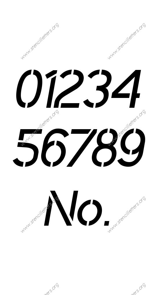 Plain Modern Number Stencil
