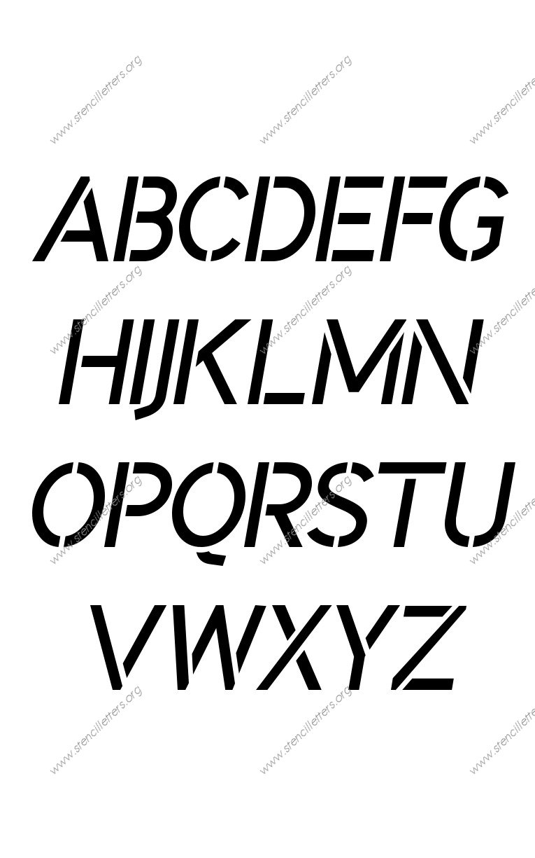 Plain Modern Stencil Letter Set