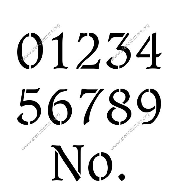 Basic Bold Elegant Number Stencils 0 to 9 | Stencil ...