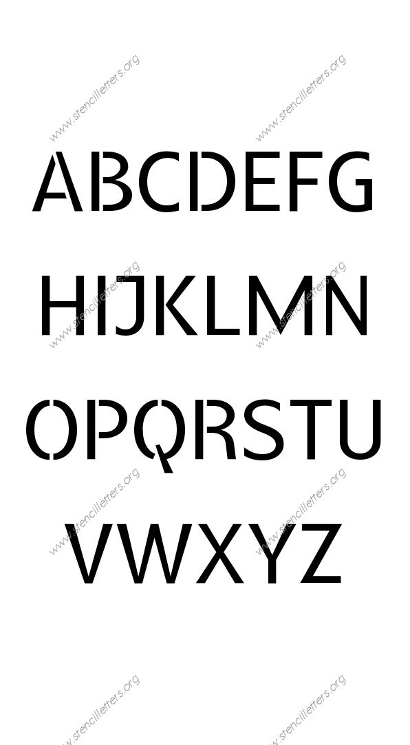 Poster Decorative A to Z uppercase letter stencils