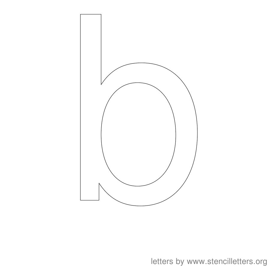12 Inch Stencil Letter Lowercase B