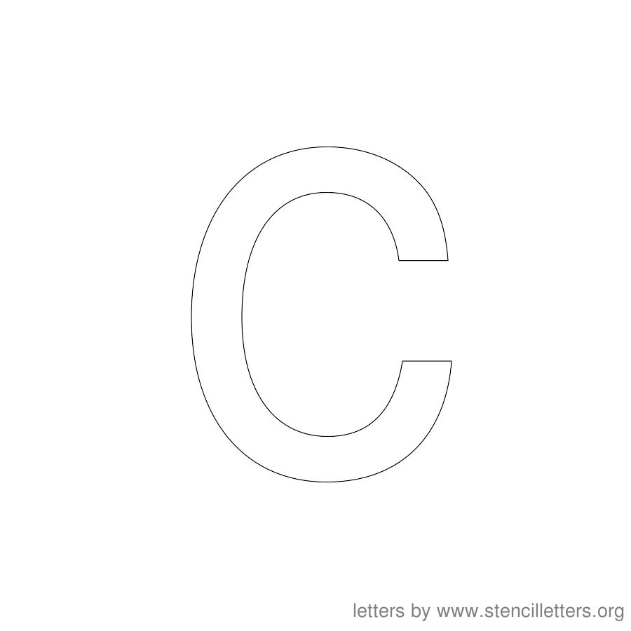 12 Inch Stencil Letter Lowercase C