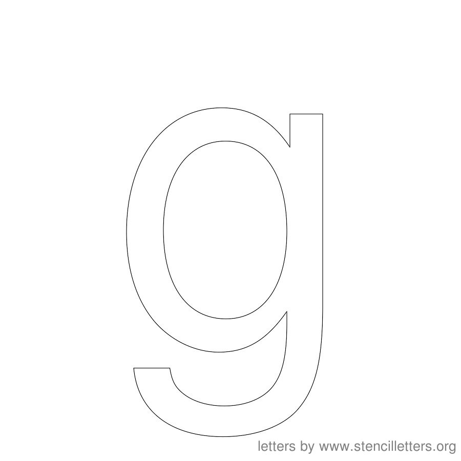 12 Inch Stencil Letter Lowercase G