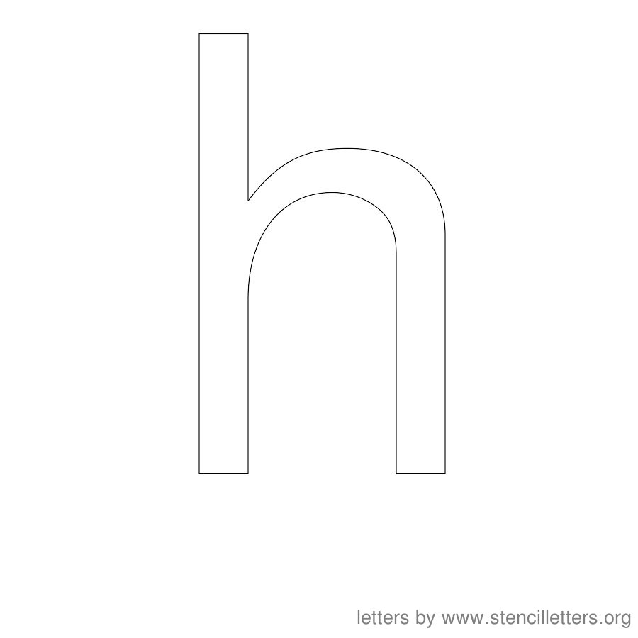 12 Inch Stencil Letter Lowercase H