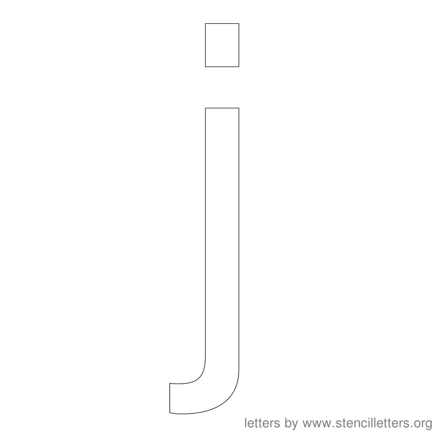 12 Inch Stencil Letter Lowercase J