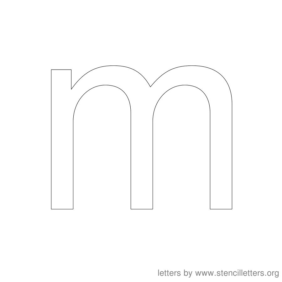 12 Inch Stencil Letter Lowercase M