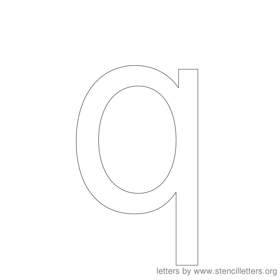 12 Inch Stencil Letter Lowercase Q