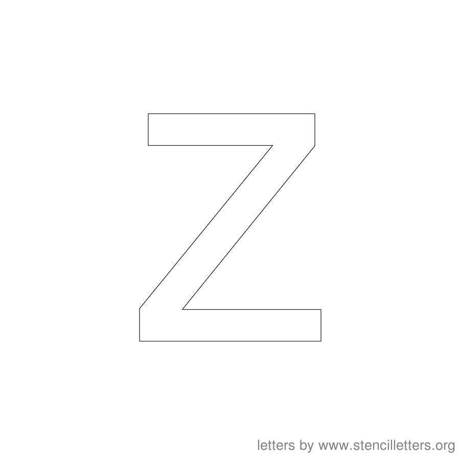 12 Inch Stencil Letter Lowercase Z