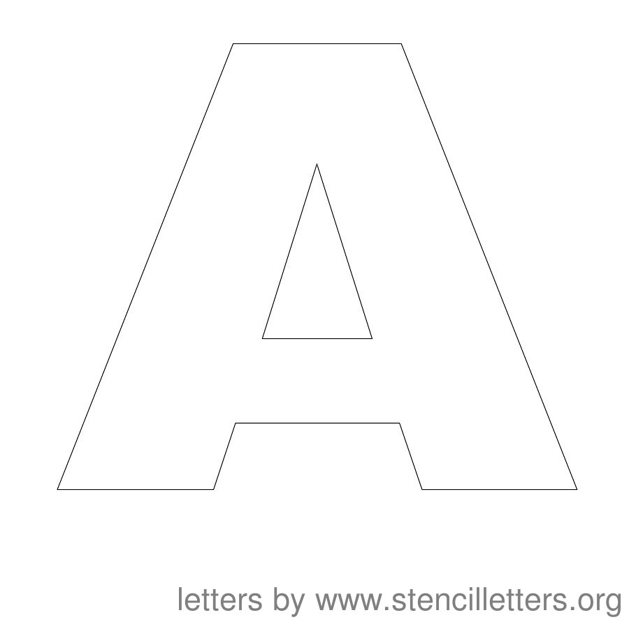 Stencil Letters 23 Inch Uppercase - Stencil Letters Org Throughout Large Letter Templates