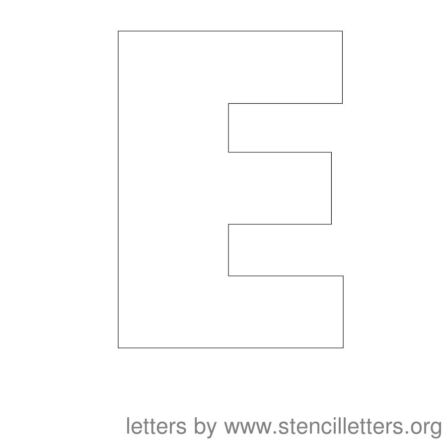 12 Inch Stencil Letter Uppercase E