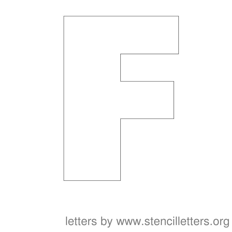 12 Inch Stencil Letter Uppercase F