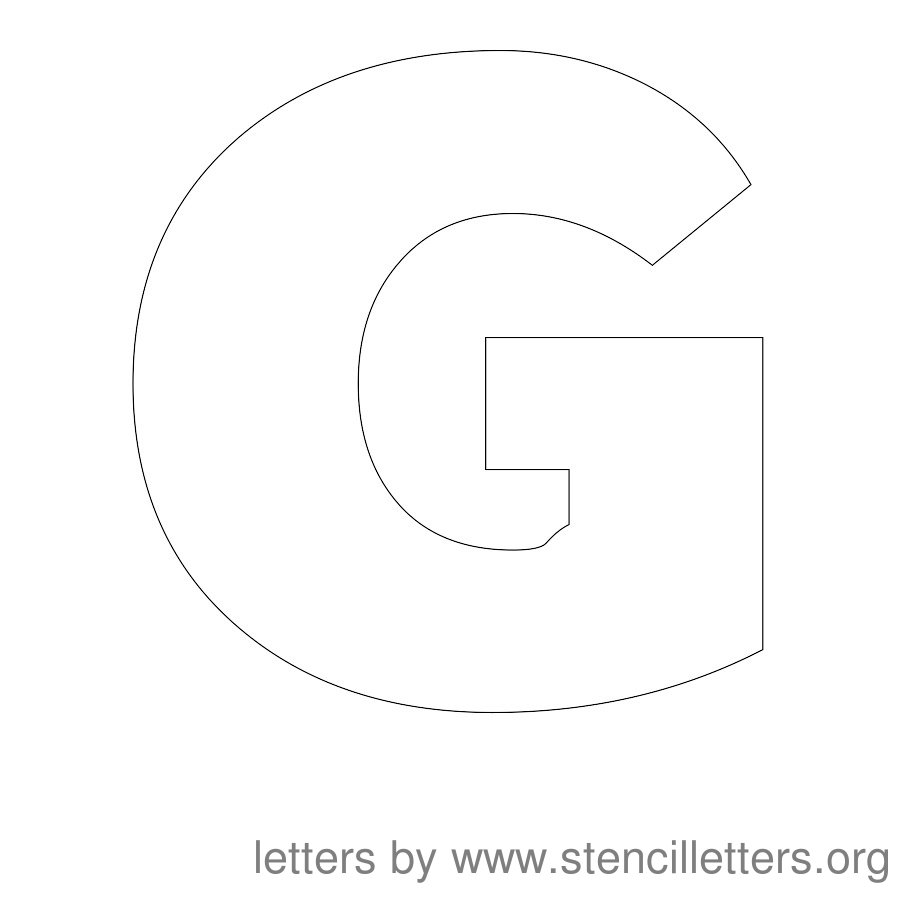12 Inch Stencil Letter Uppercase G