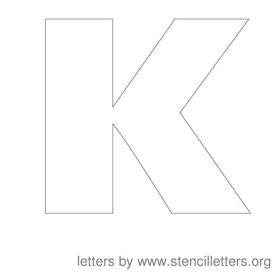 12 Inch Stencil Letter Uppercase K