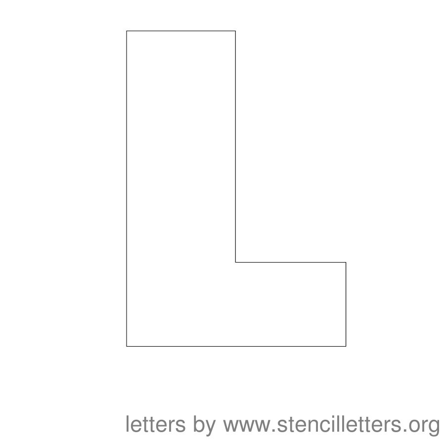 12 Inch Stencil Letter Uppercase L