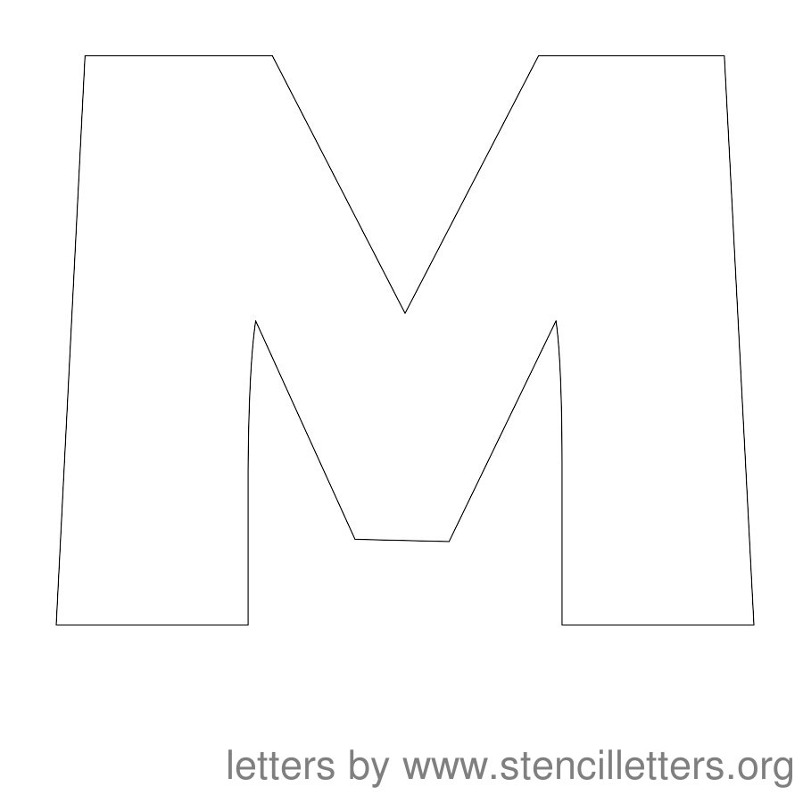 12 Inch Stencil Letter Uppercase M
