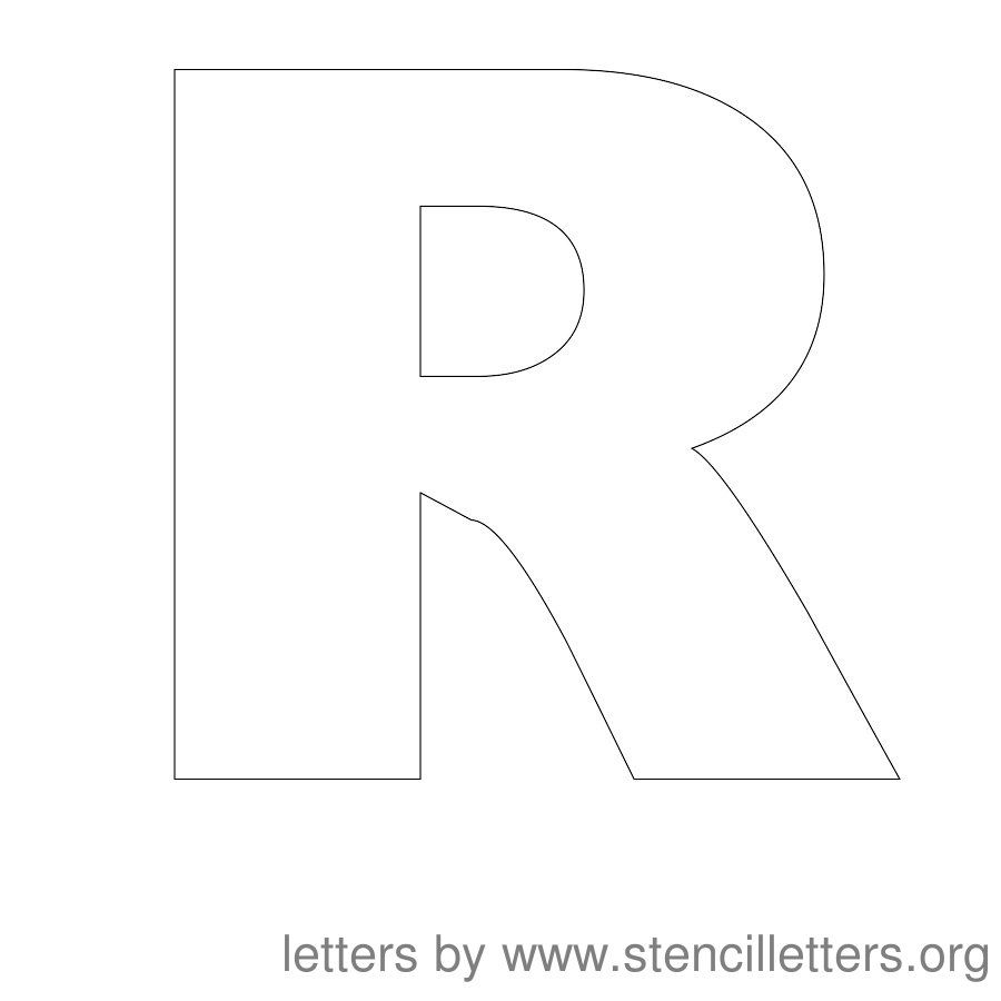 12 Inch Stencil Letter Uppercase R