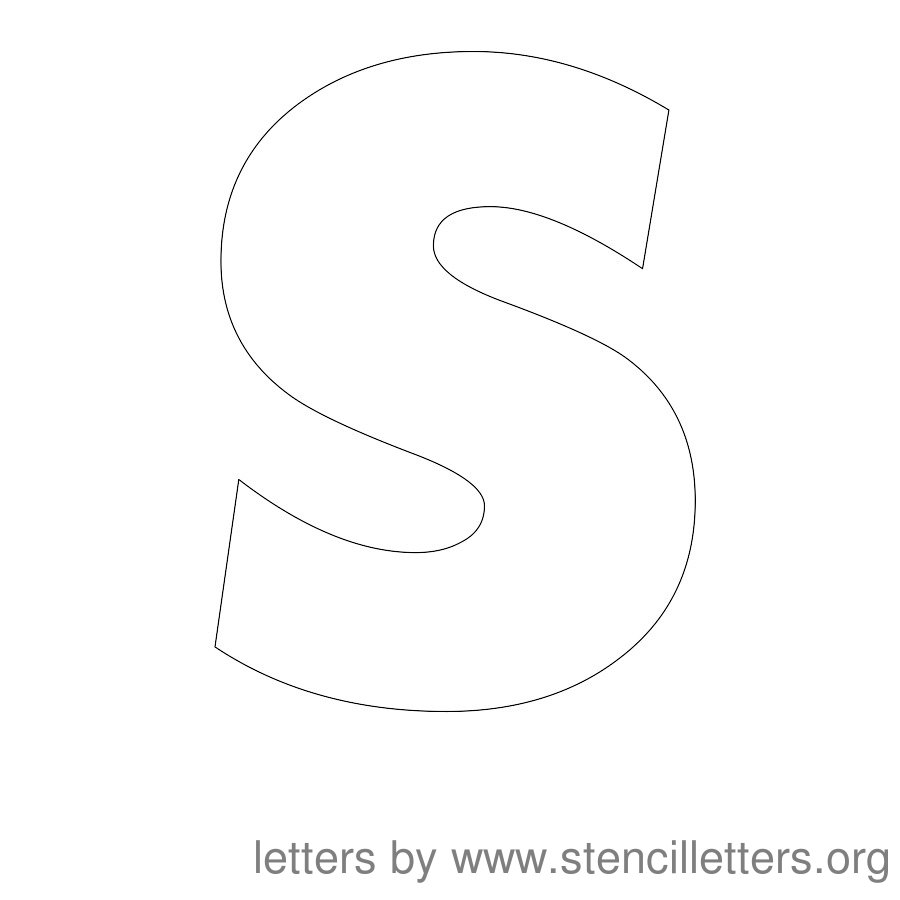 12 Inch Stencil Letter Uppercase S