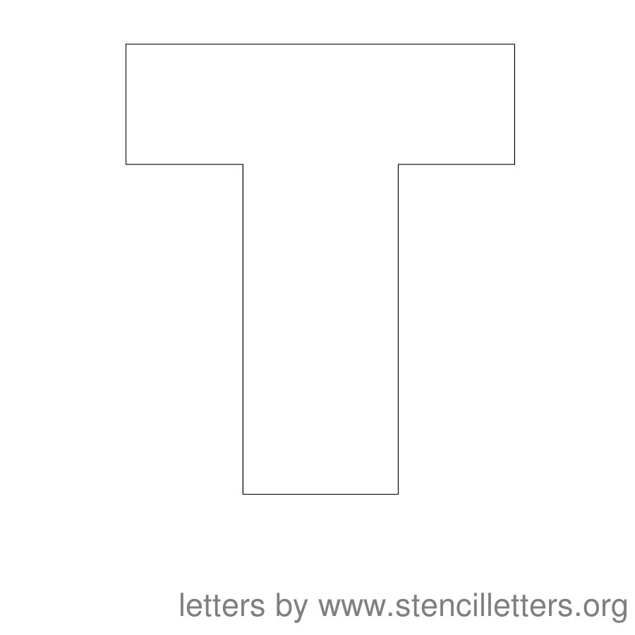 12 Inch Stencil Letter Uppercase T