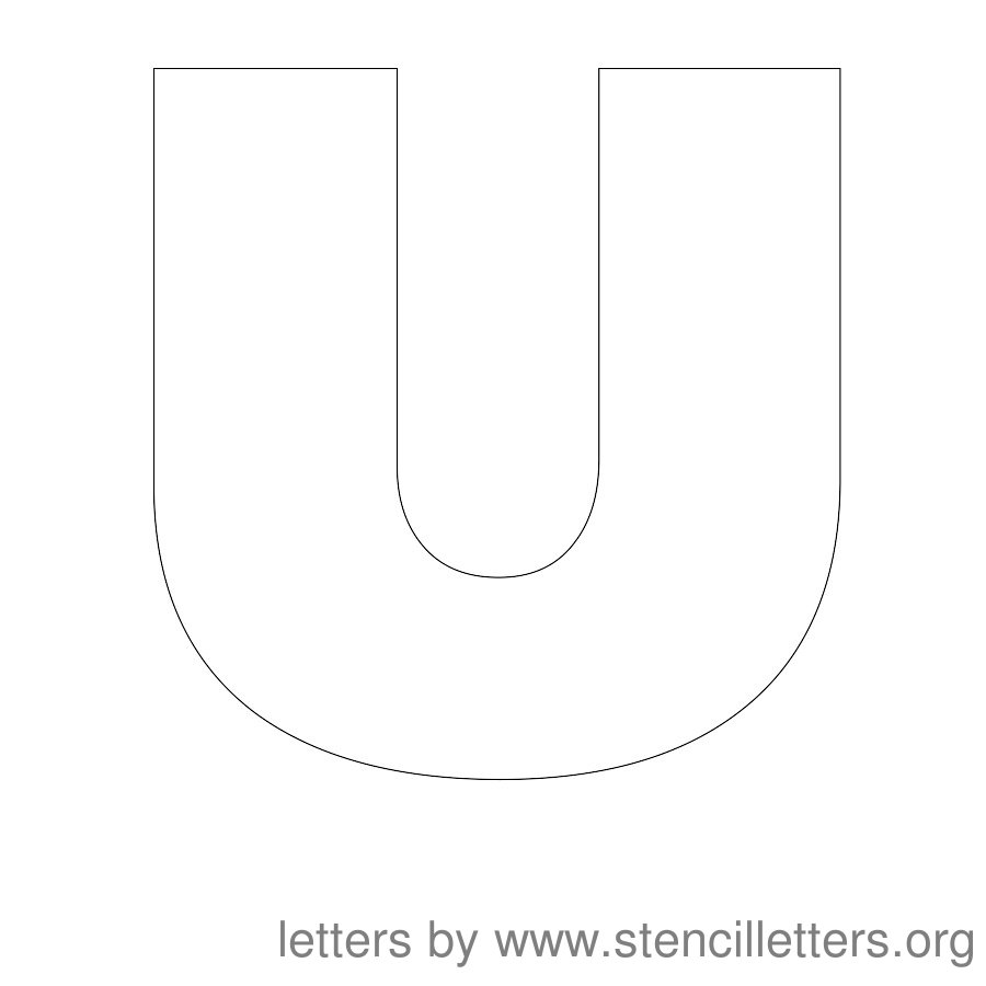 12 Inch Stencil Letter Uppercase U