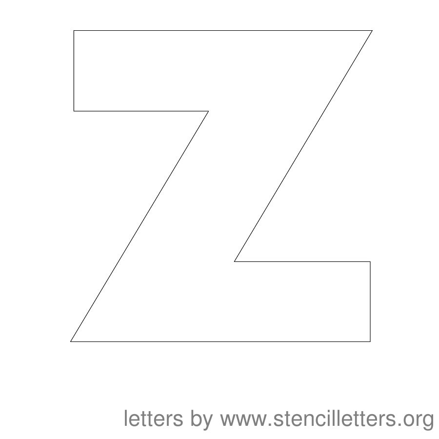 12 Inch Stencil Letter Uppercase Z